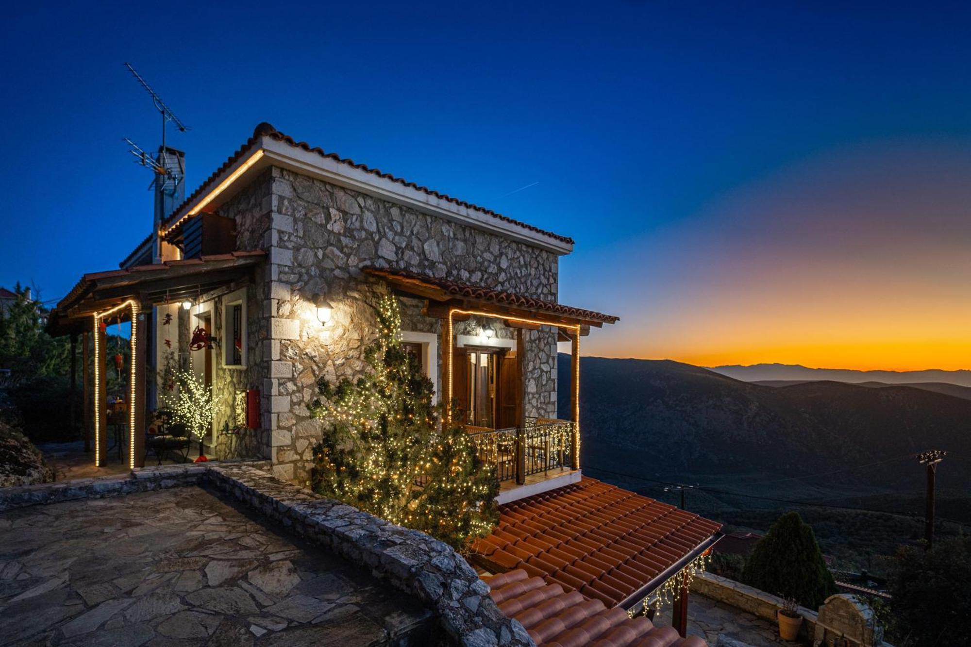 Rock Dandy Deluxe Chalet In Arachova - Delphi, Sauna, Prv Parking, Amazing View Exteriér fotografie