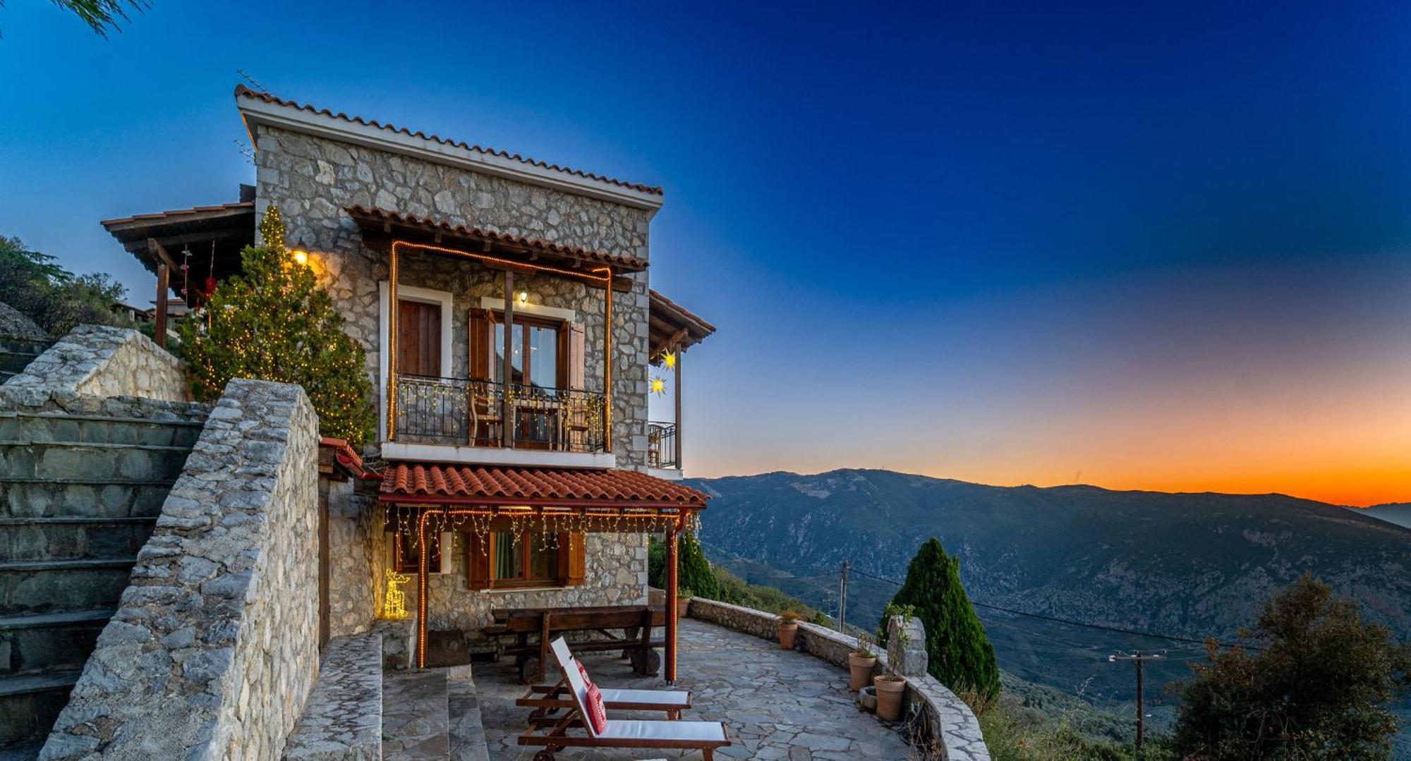 Rock Dandy Deluxe Chalet In Arachova - Delphi, Sauna, Prv Parking, Amazing View Exteriér fotografie