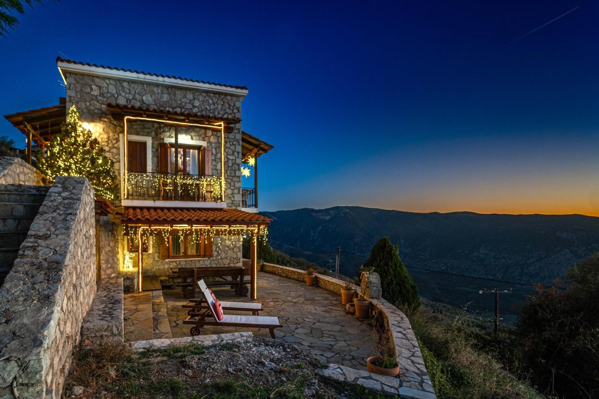 Rock Dandy Deluxe Chalet In Arachova - Delphi, Sauna, Prv Parking, Amazing View Exteriér fotografie