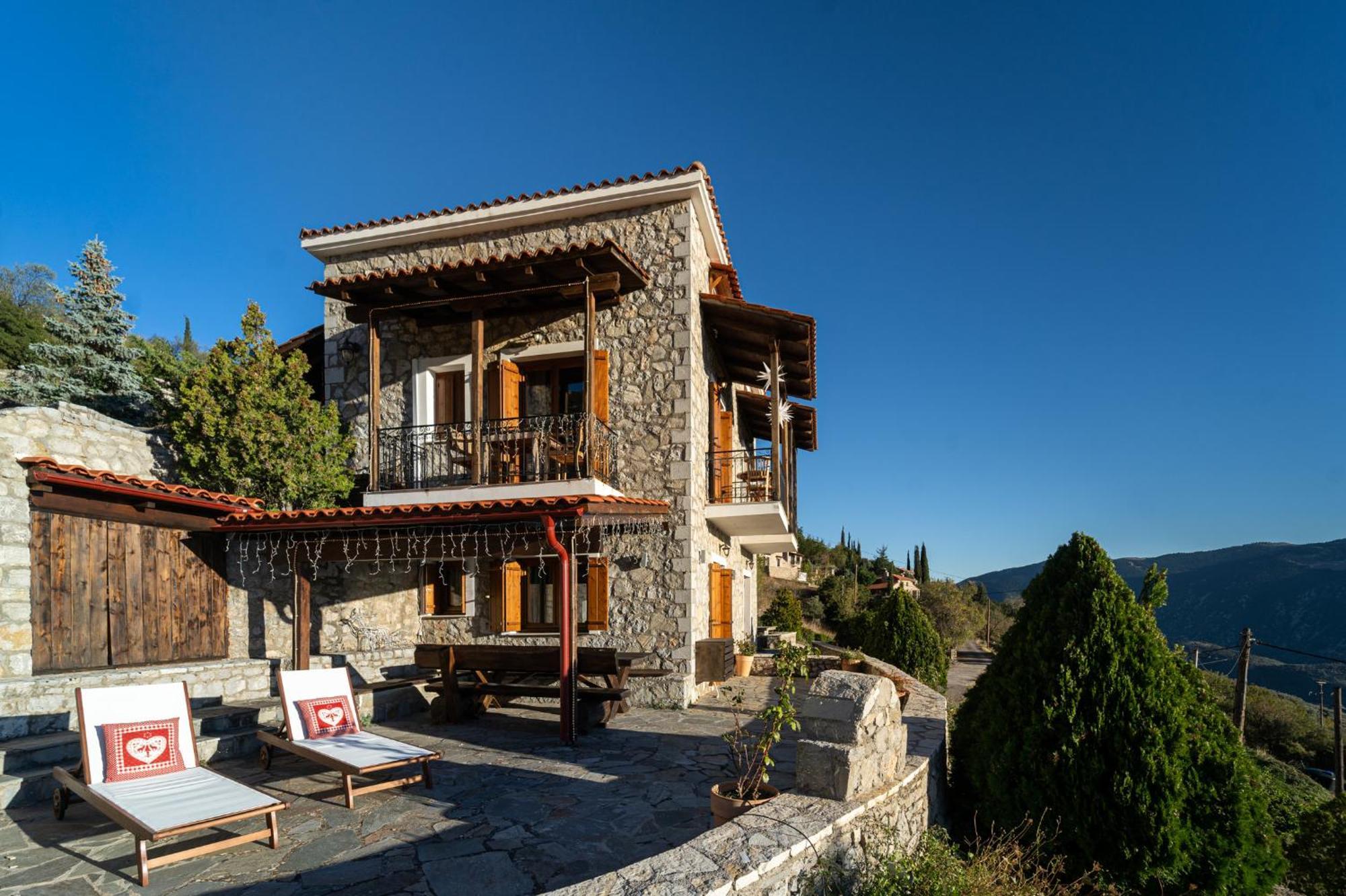 Rock Dandy Deluxe Chalet In Arachova - Delphi, Sauna, Prv Parking, Amazing View Exteriér fotografie
