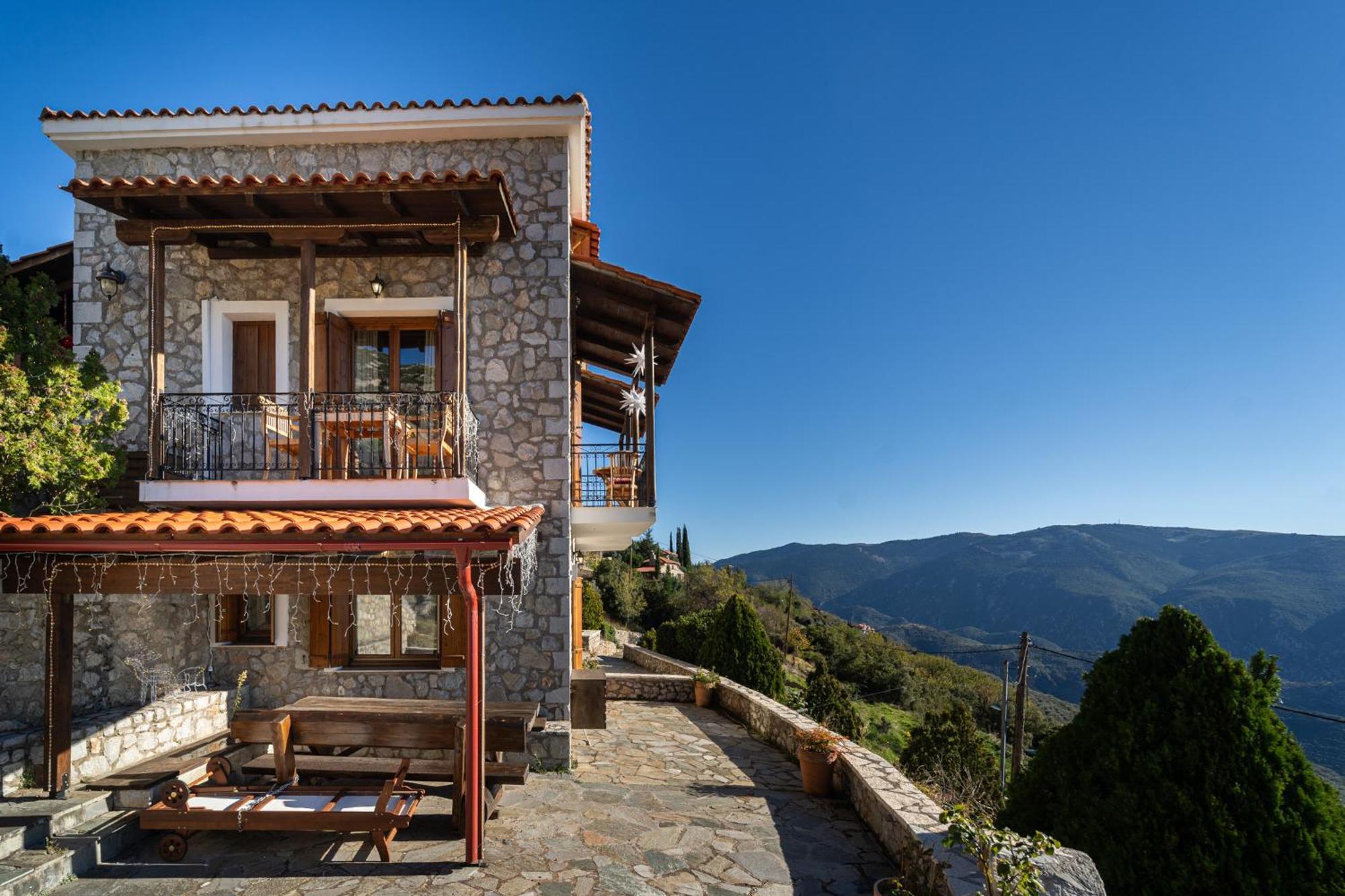 Rock Dandy Deluxe Chalet In Arachova - Delphi, Sauna, Prv Parking, Amazing View Exteriér fotografie