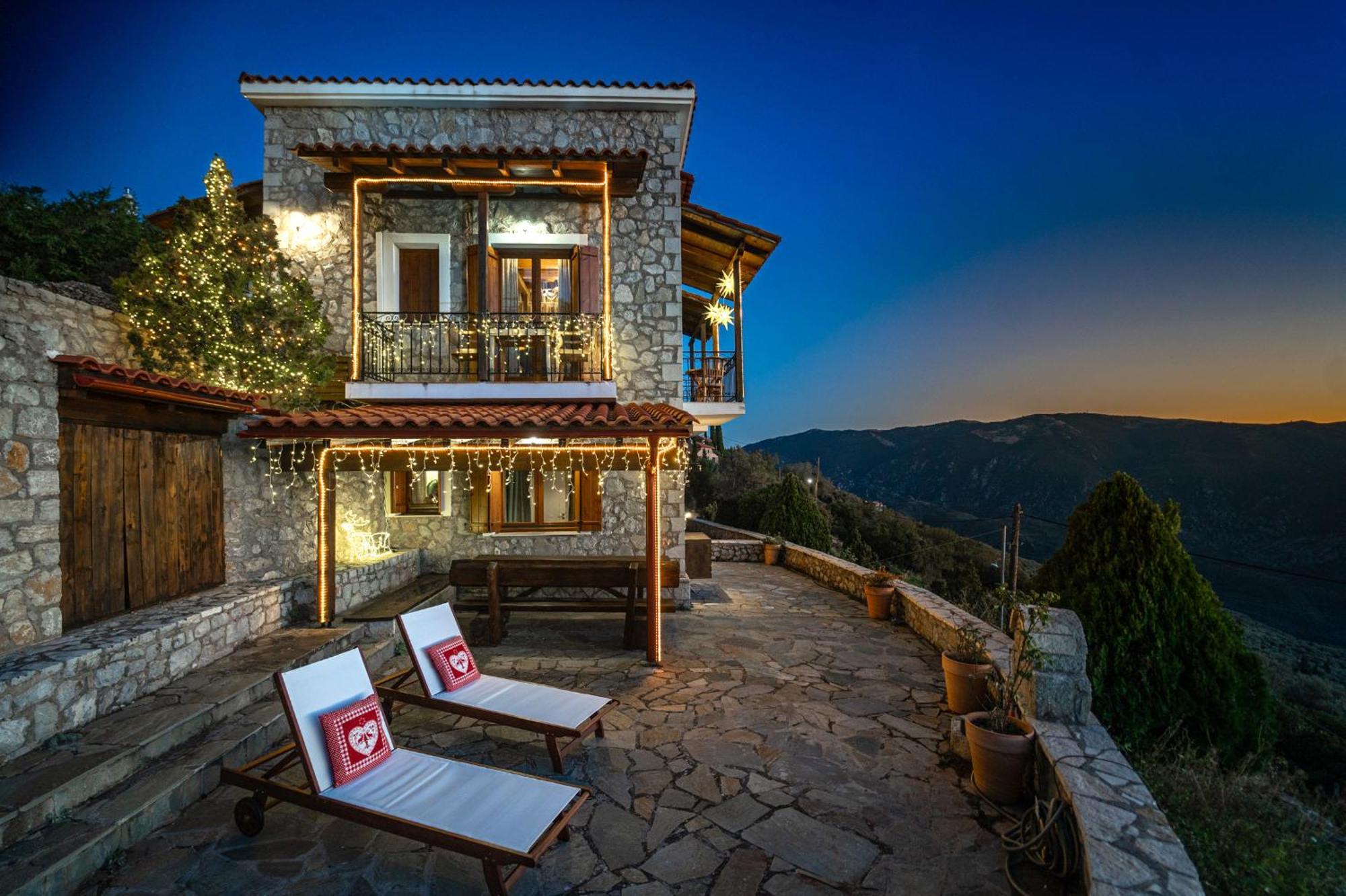 Rock Dandy Deluxe Chalet In Arachova - Delphi, Sauna, Prv Parking, Amazing View Exteriér fotografie